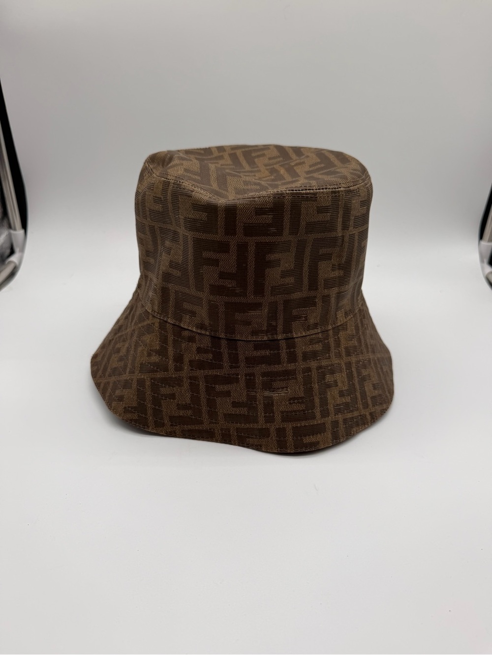 Unisex Fendi Brown FF Monogram Bucket Hat. Waterproof!